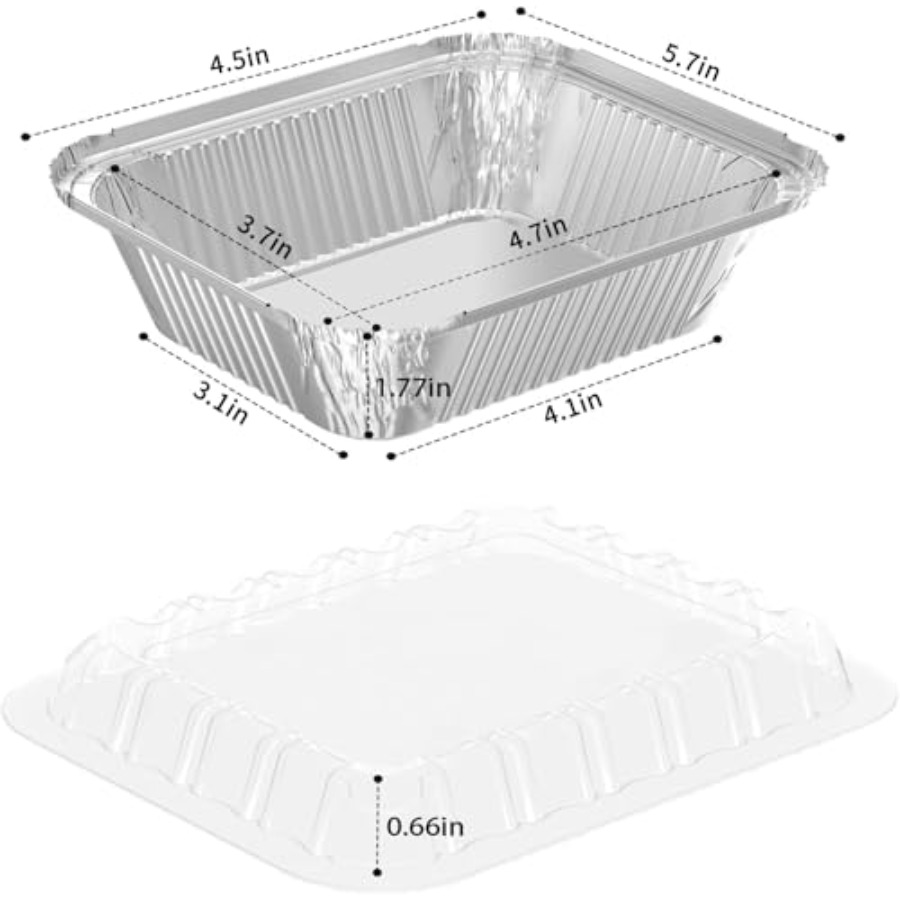 25 Pack Rectangular Disposable - Plastic Dome Clear incelemesi ve fiyatı
