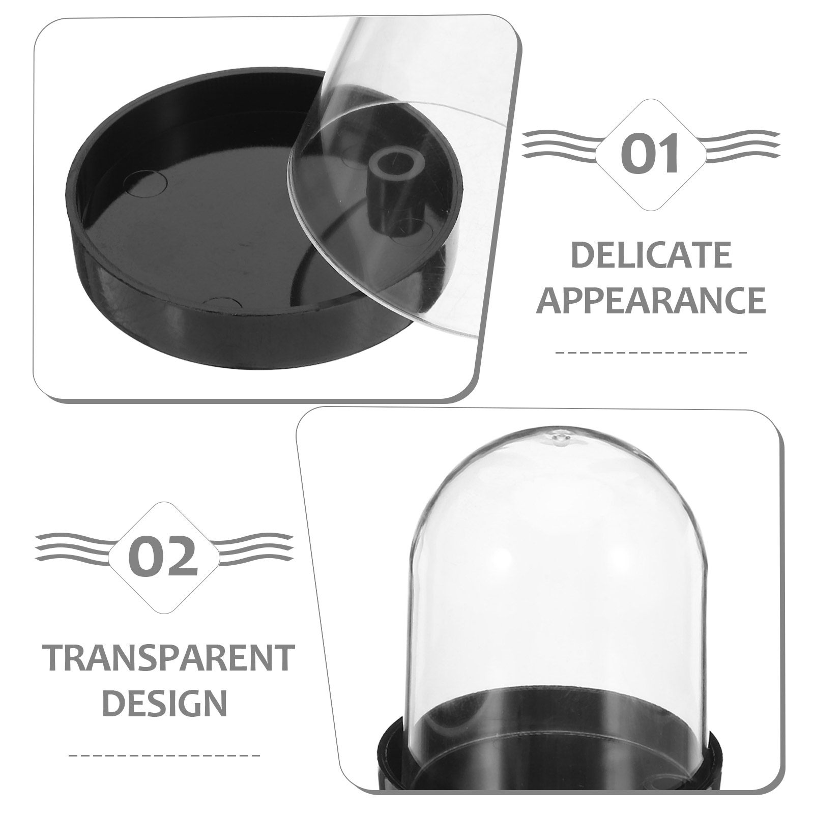 4Pcs Clear Micro Landscape Dom - Plastic Dome Clear incelemesi ve fiyatı